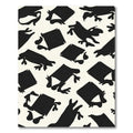 Black White Abstract Frogs Composition Rug