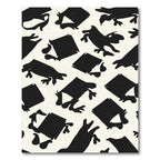 Black White Abstract Frogs Composition Rug