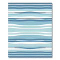Oceanic Wavy Blue Striped Rug