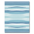 Oceanic Wavy Blue Striped Rug