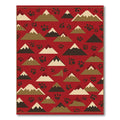 Red Mountain Paw Print Repeat Rug