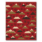 Red Mountain Paw Print Repeat Rug