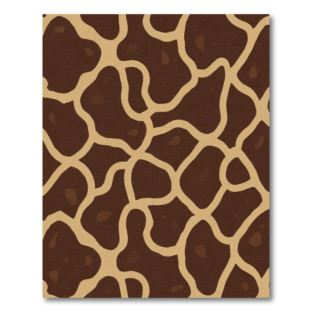 Brown tan organic giraffe spots Rug