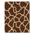 Brown tan organic giraffe spots Rug