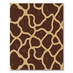 Brown tan organic giraffe spots Rug