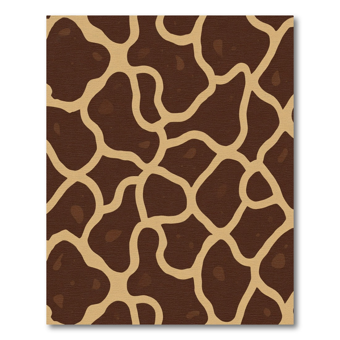 Brown tan organic giraffe spots Rug