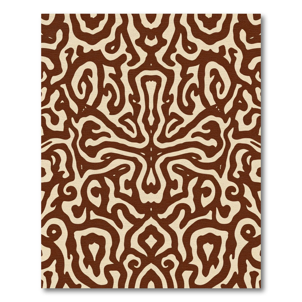Brown Cream Organic Swirl Rug