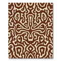 Brown Cream Organic Swirl Rug