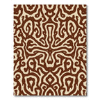 Brown Cream Organic Swirl Rug