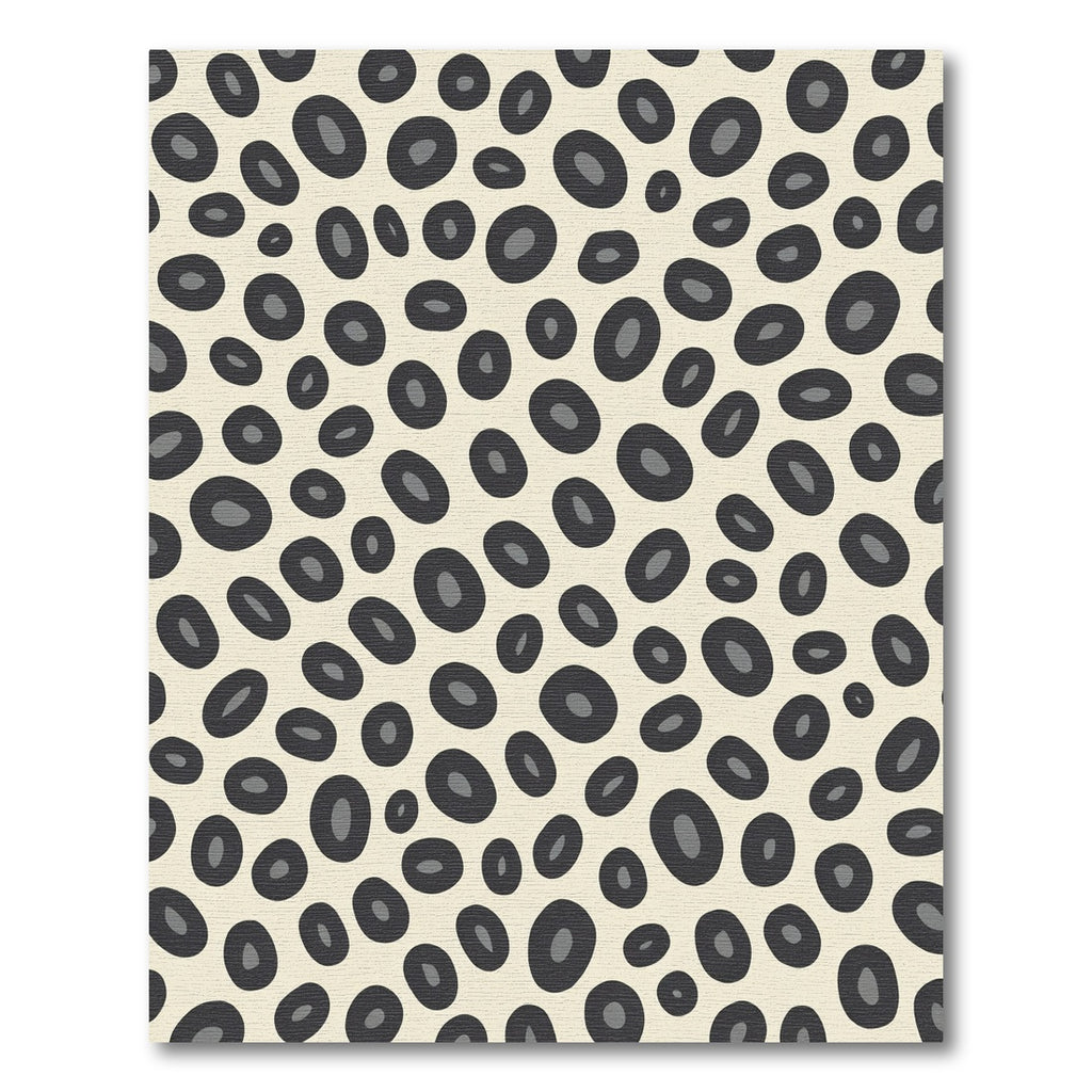 Cream Black Blotch Spot Rug