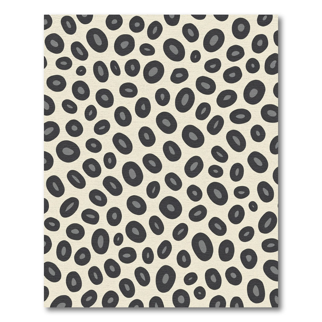 Cream Black Blotch Spot Rug