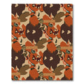 Terracotta Tan Abstract Organic Shapes Rug