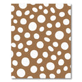 Brown White Scattered Circles Rug