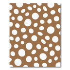 Brown White Scattered Circles Rug