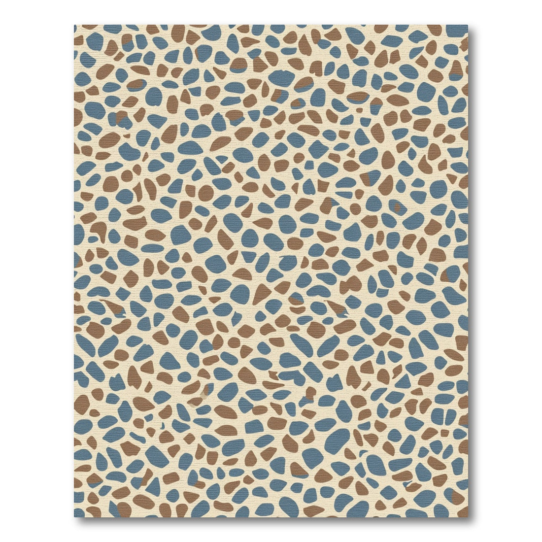 Earthy Blue Pebble Scatter Rug