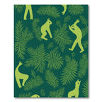 Lush Green Tropical Jungle Animals Rug