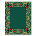 Red Beetle Golden Floral Border Rug