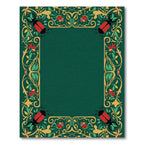 Red Beetle Golden Floral Border Rug