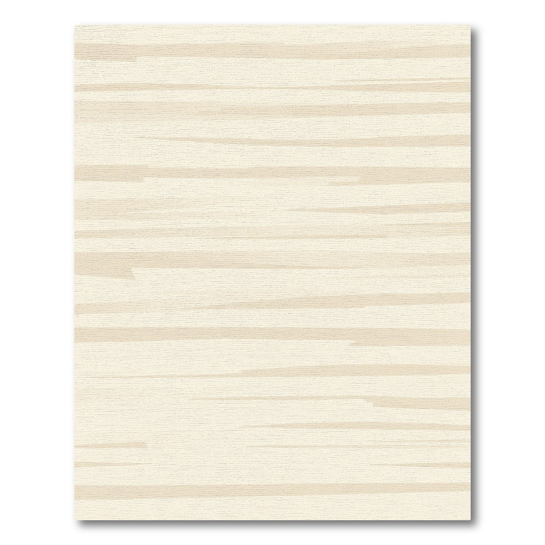 Cream Beige Horizontal Brushstroke Rug