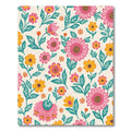 Floral Bloom Garden Pink Yellow Rug