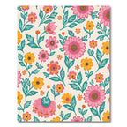Floral Bloom Garden Pink Yellow Rug