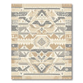 Earthy Neutral Tribal Geometric Rug