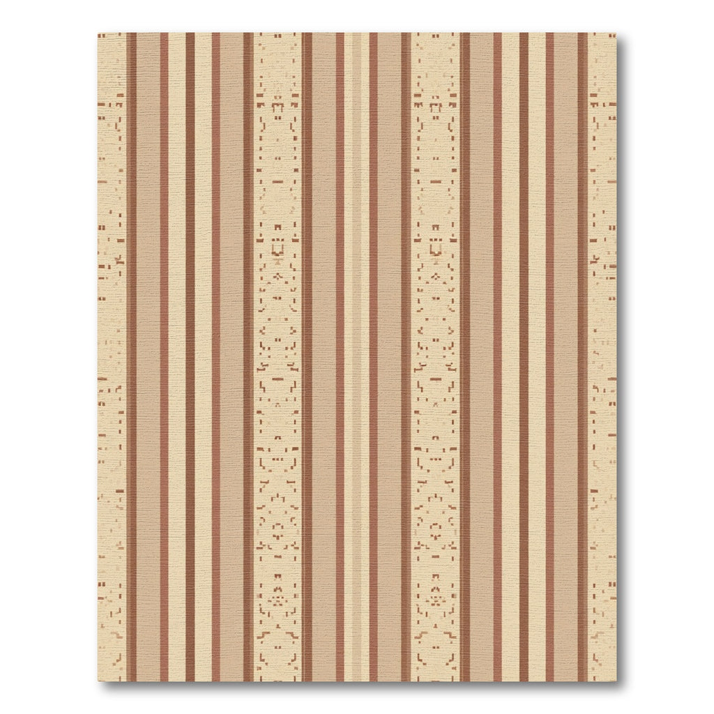 Earthy Terracotta Stripe Texture Rug