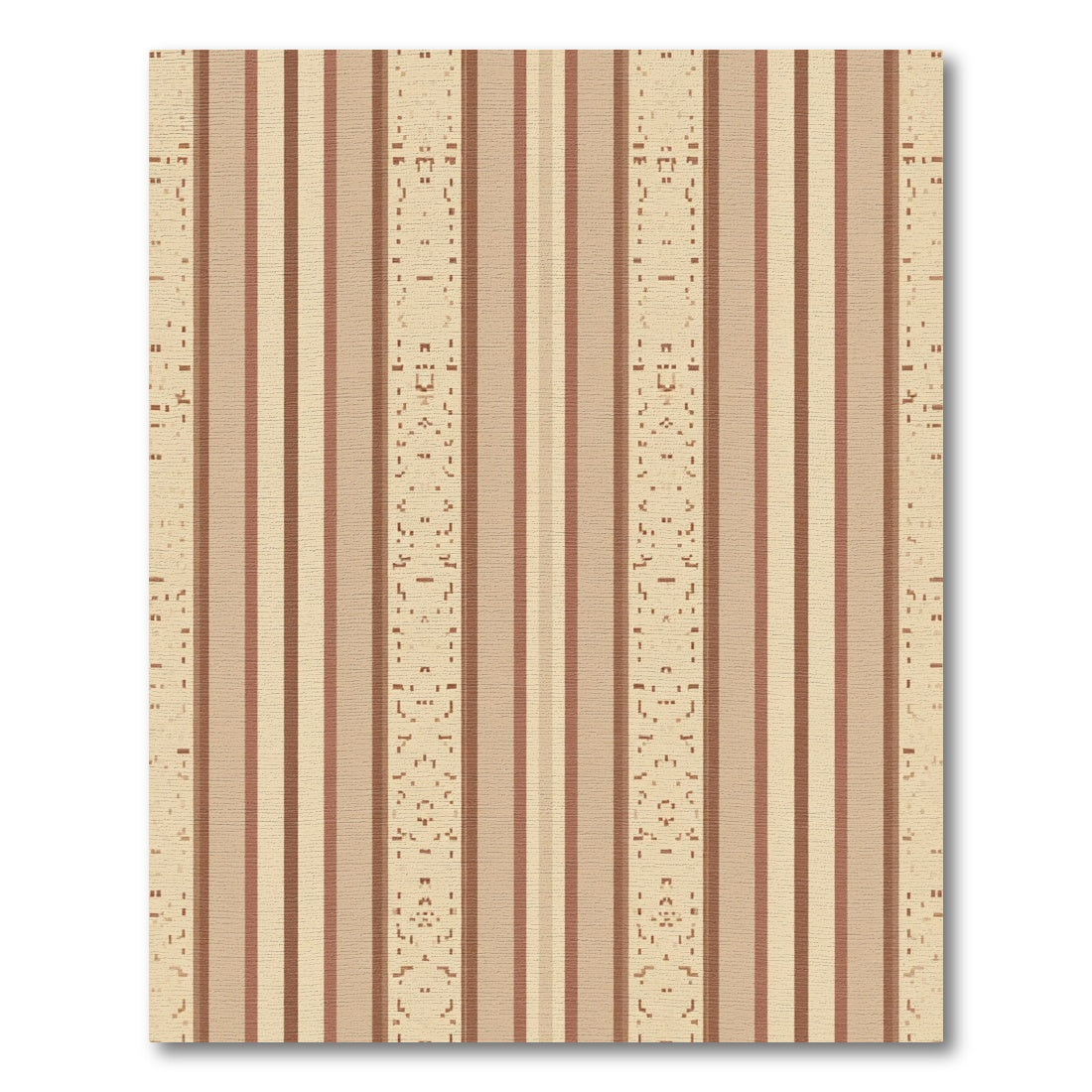 Earthy Terracotta Stripe Texture Rug