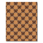 Brown Tan Checkerboard Abstract Shape Rug