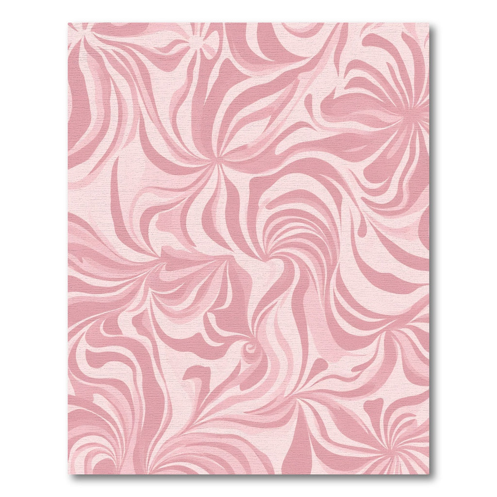 Soft Pink Swirling Petal Composition Rug