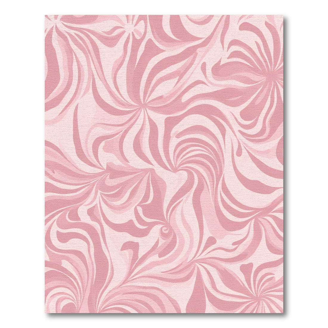 Soft Pink Swirling Petal Composition Rug