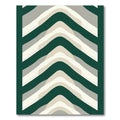 Green Gray Cream Chevron Curves Rug