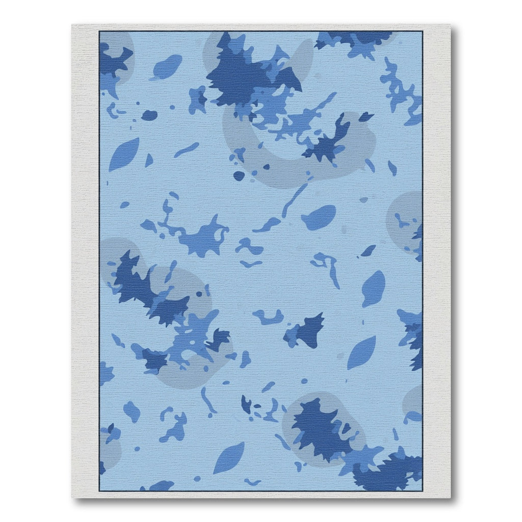 Ocean Blue Abstract Splash Rug