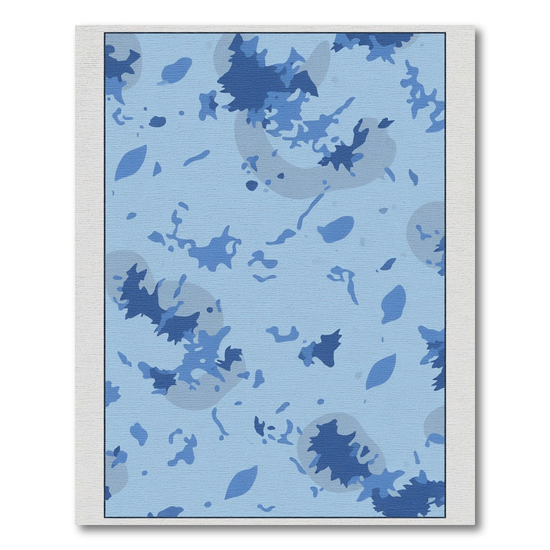 Ocean Blue Abstract Splash Rug