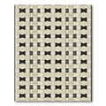 Geometric Black Bow Tie Lattice Rug
