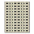 Geometric Black Bow Tie Lattice Rug