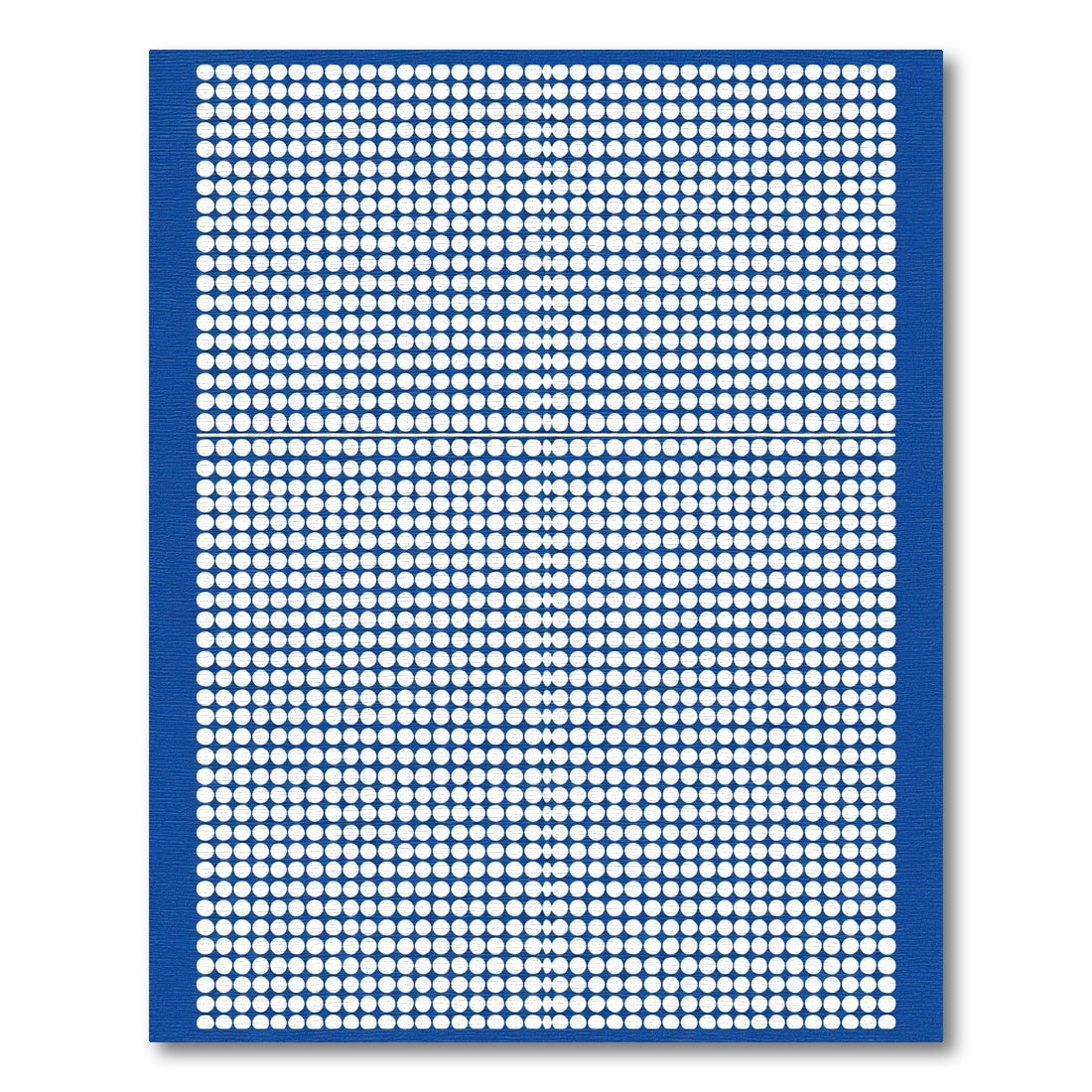 Modern Blue White Dot Grid Rug