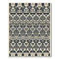Geometric Abstract Dark Tribal Forms Rug