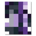 Modern Purple Geometric Blocks Rug