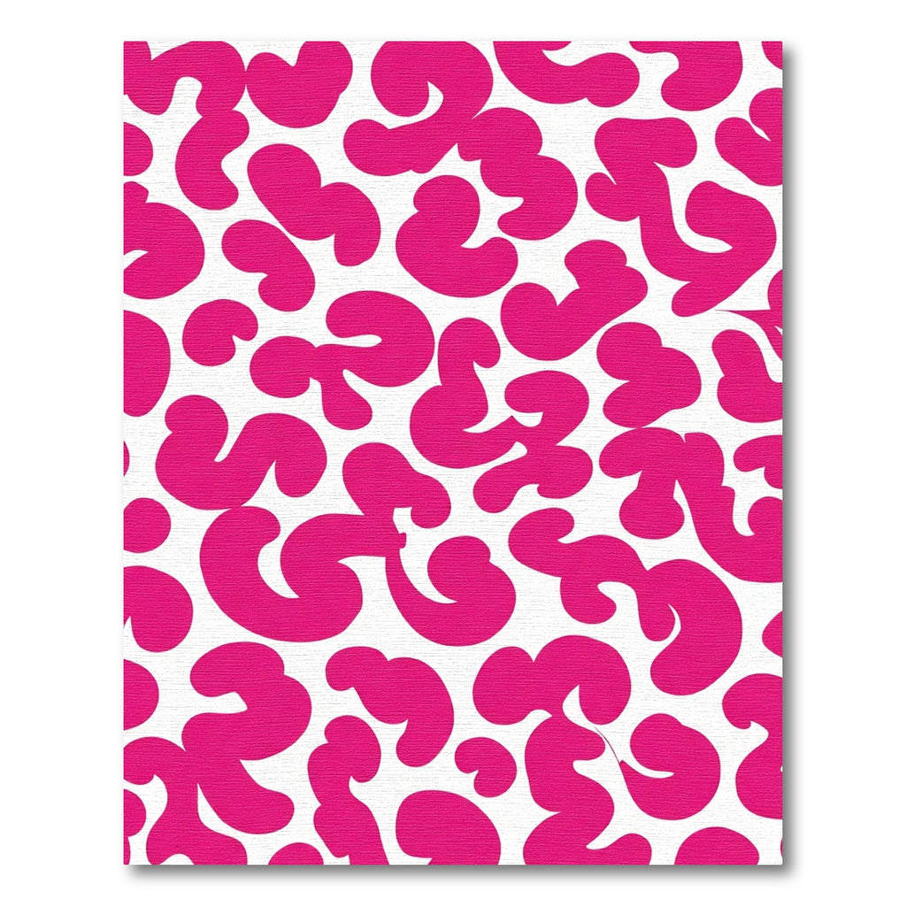 Vibrant Pink Blob Animal Print Rug