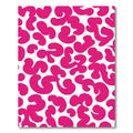 Vibrant Pink Blob Animal Print Rug