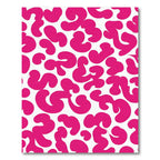 Vibrant Pink Blob Animal Print Rug
