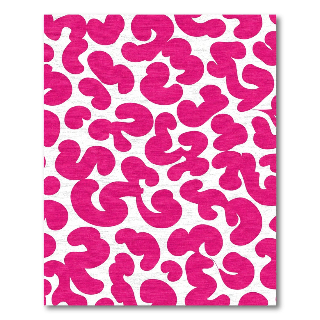 Vibrant Pink Blob Animal Print Rug