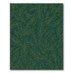 Emerald Green Feather Outline Rug