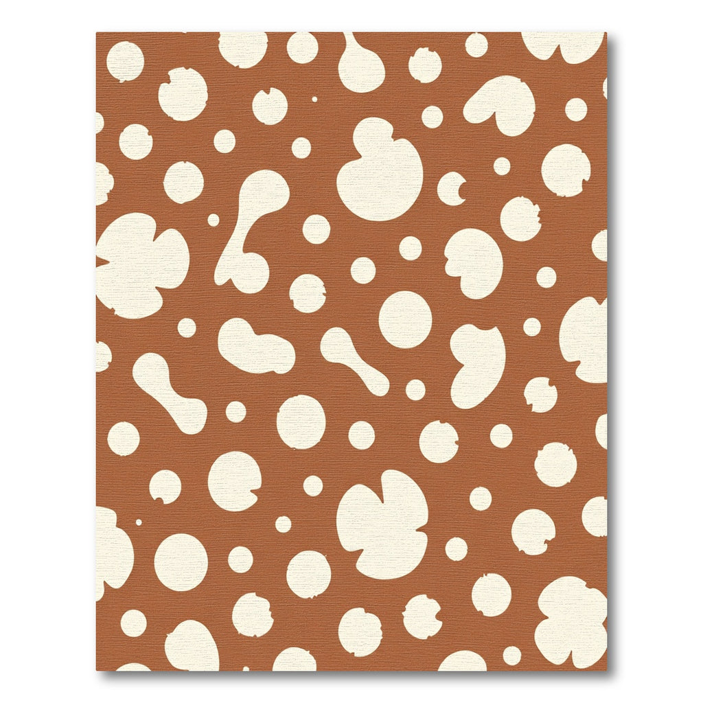 Brown Cream Organic Blob Rug
