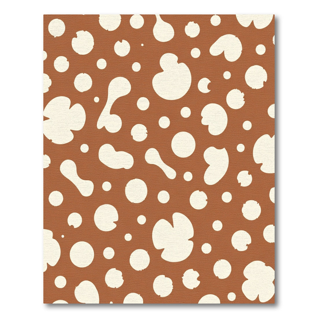 Brown Cream Organic Blob Rug
