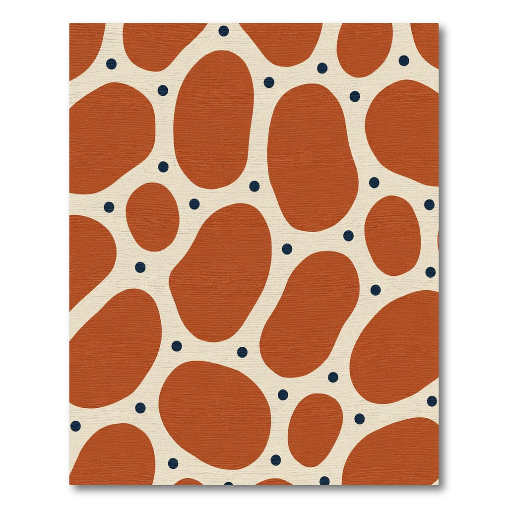 Terra Cotta Abstract Organic Dots Rug
