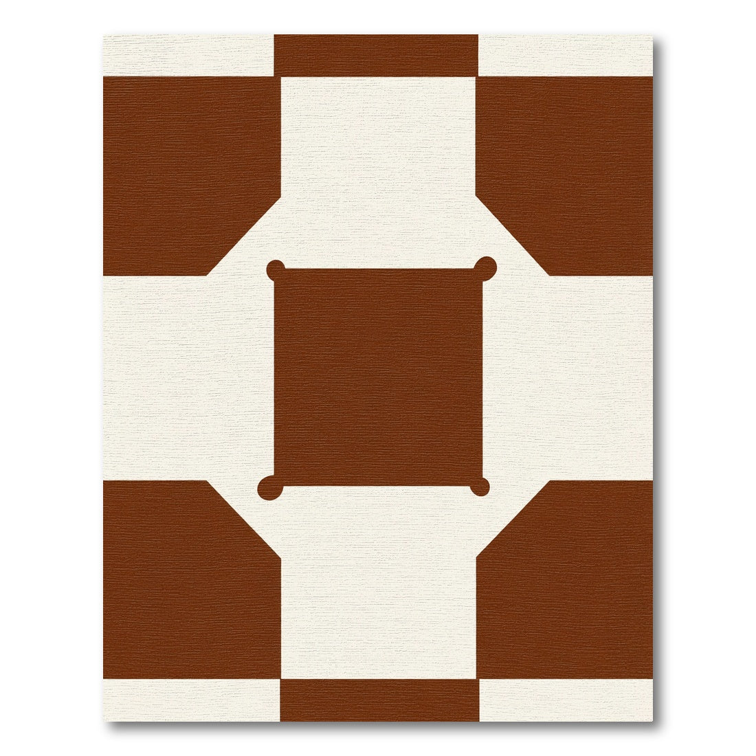 Chocolate Vanilla Square Link Rug