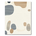 Abstract Warm Earthy Tone Pebble Rug