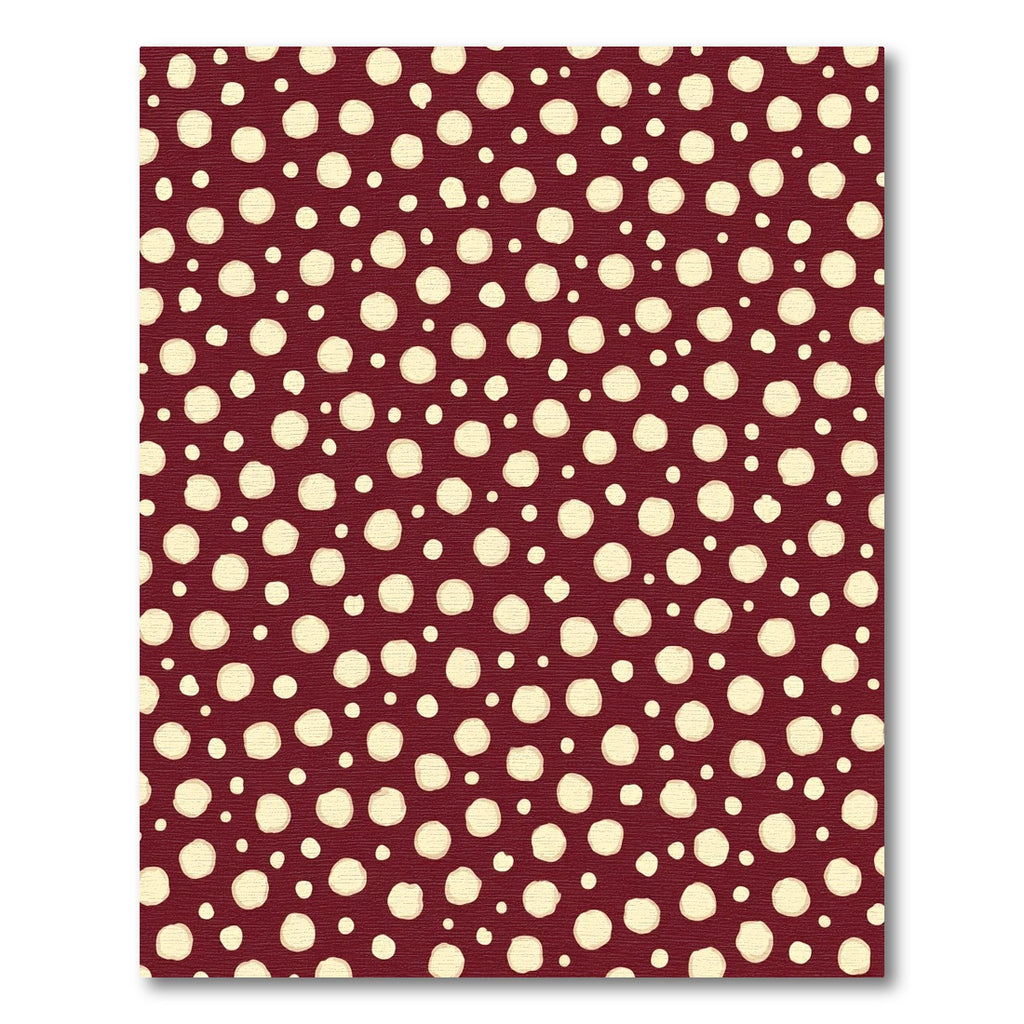 Crimson Cream Polka Dot Cluster Rug